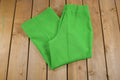 Vintage 1970s Jan Celeste Green Pleated Trousers Size 30 x 25