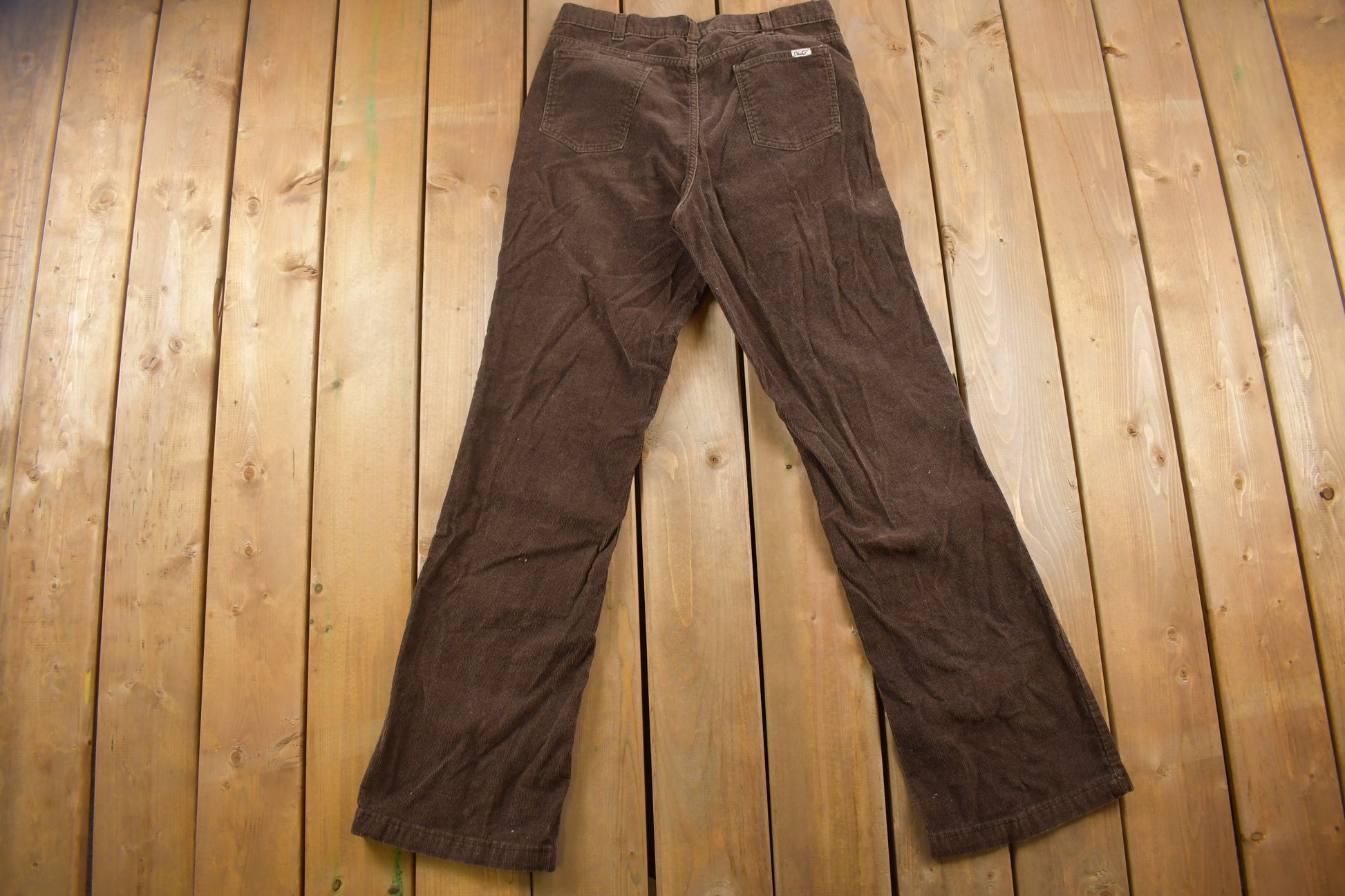 Vintage 1970s GWG Brown Corduroy Trousers Size 33 x 33