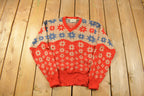 Vintage 1940s Rugby Sportswear Knitting Mills Knit V Neck Sweater