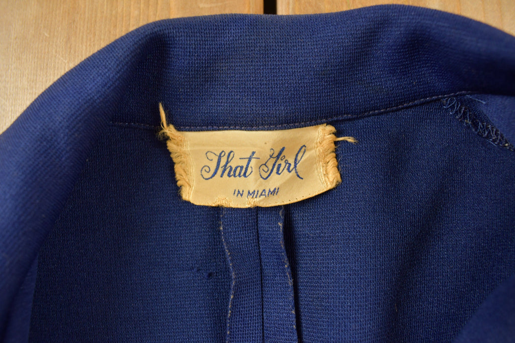 Vintage 1950s That Girl In Miami Button Up Blazer Shirt