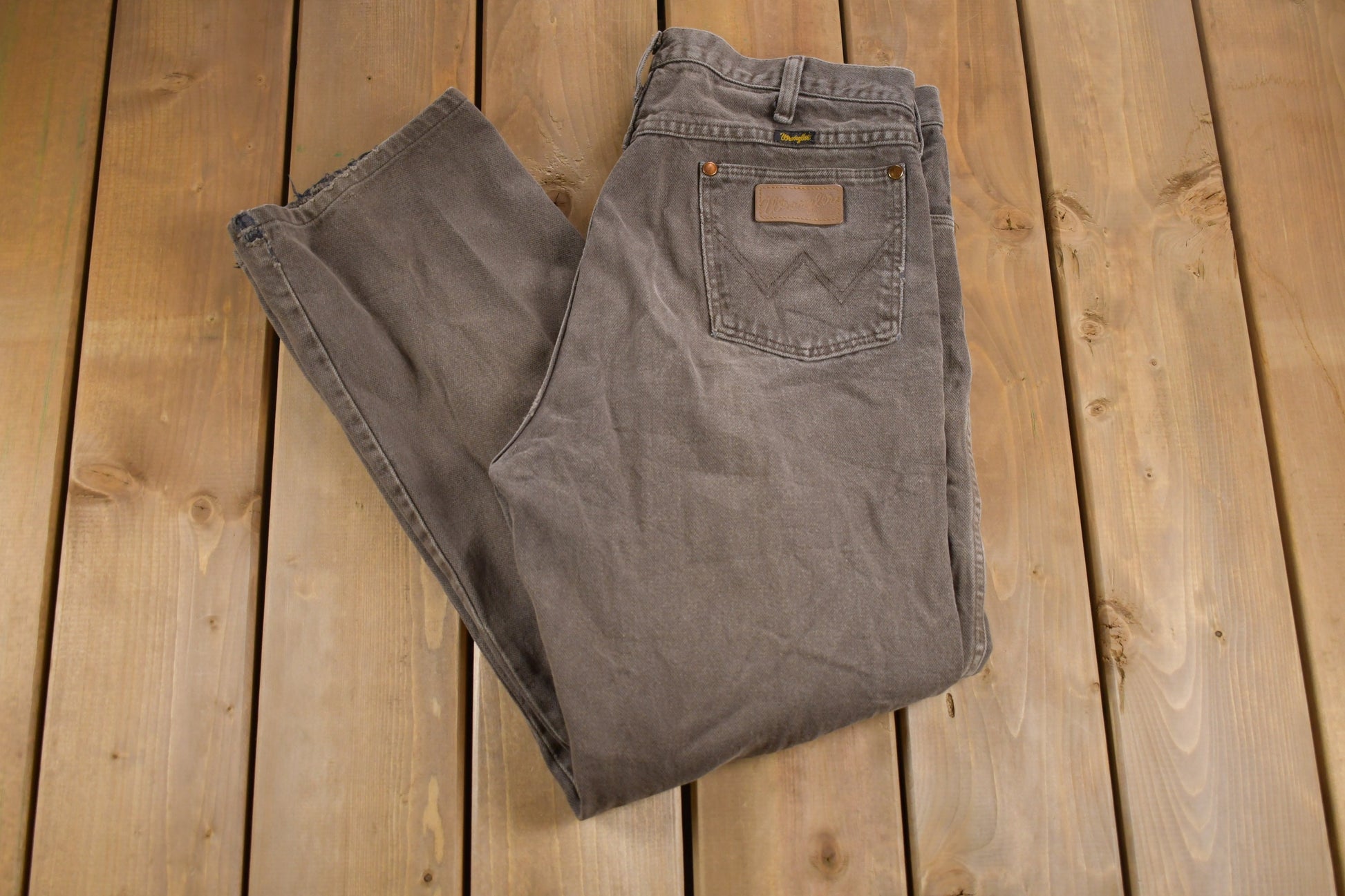 Vintage 1980s Wrangler Brown Denim Pants 36 x 30