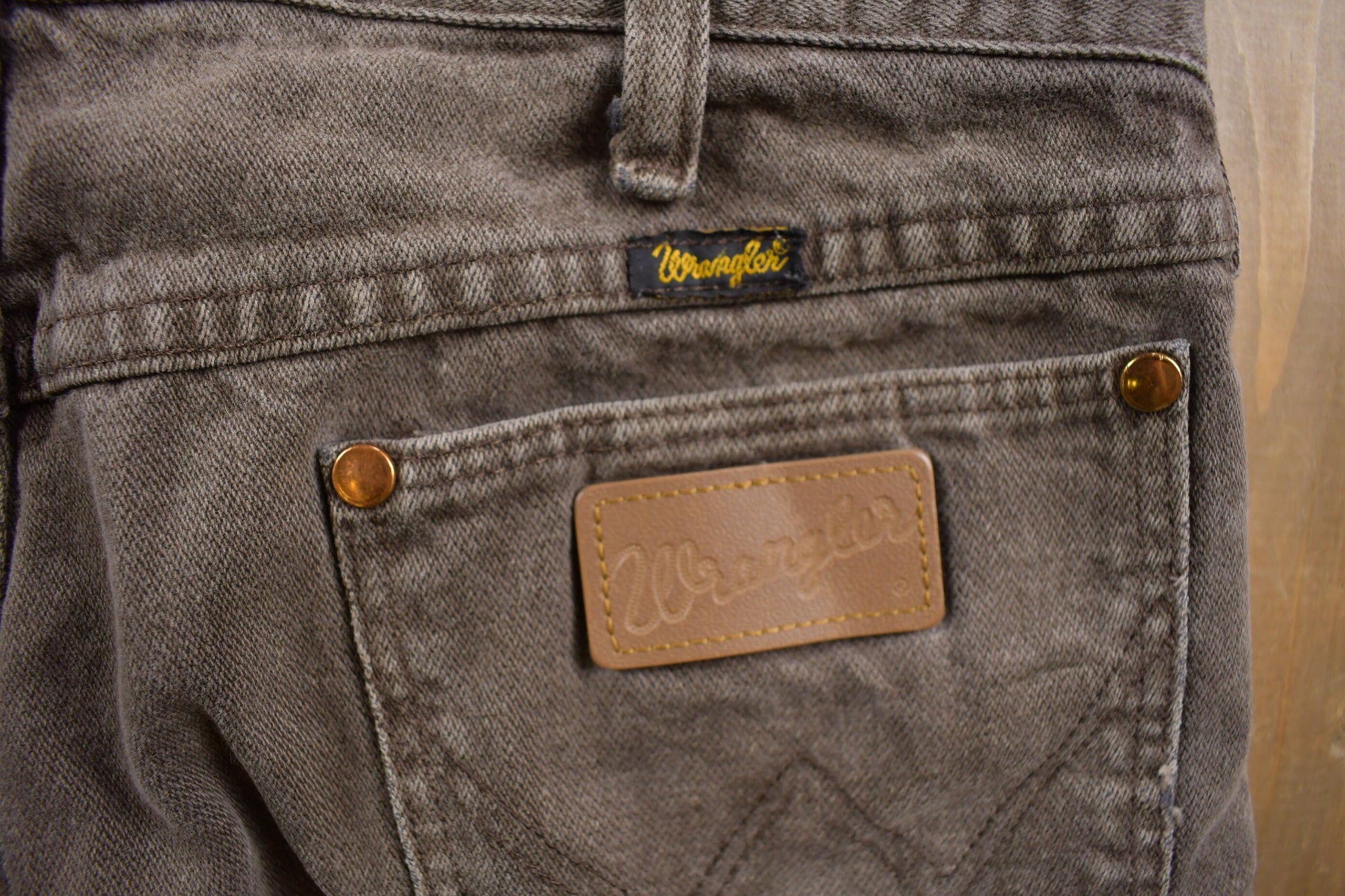 Vintage 1980s Wrangler Brown Denim Pants 36 x 30