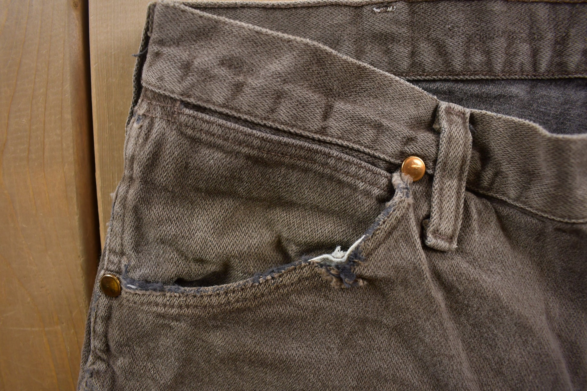 Vintage 1980s Wrangler Brown Denim Pants 36 x 30