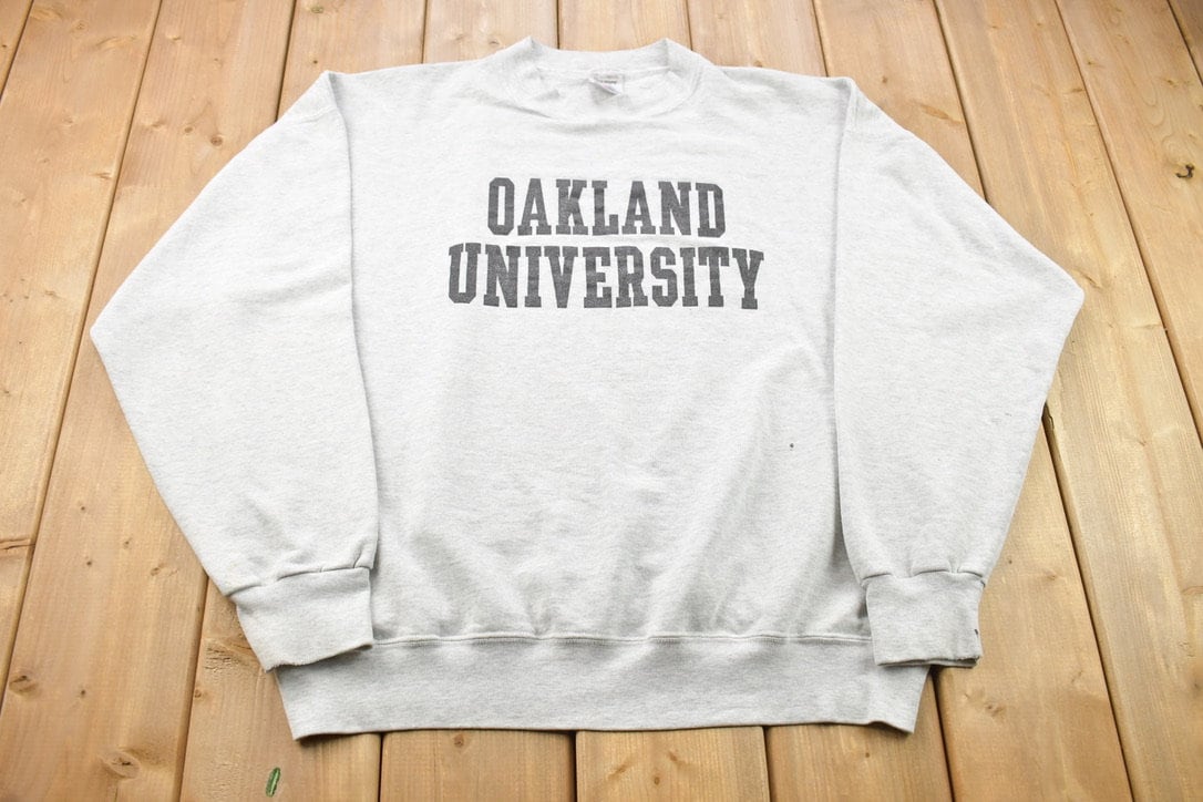 Vintage 1990s Oakland University Crewneck Sweatshirt