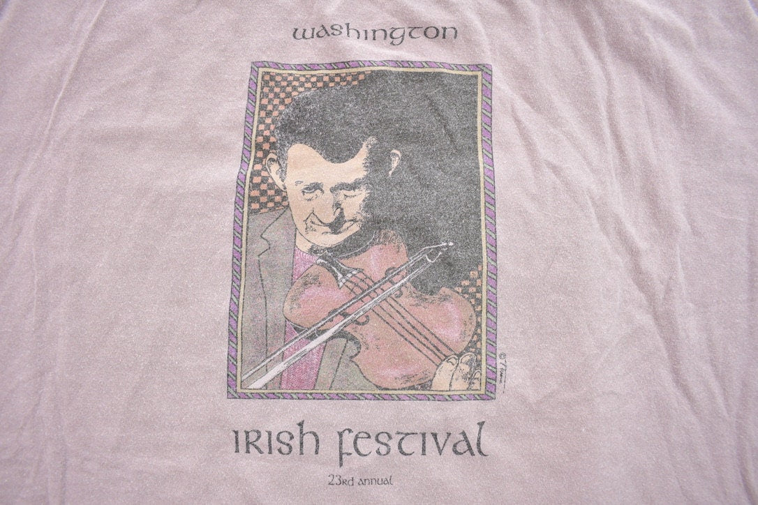 Vintage 1990s 23rd Annual Washington Irish Festival Souvenir T Shirt