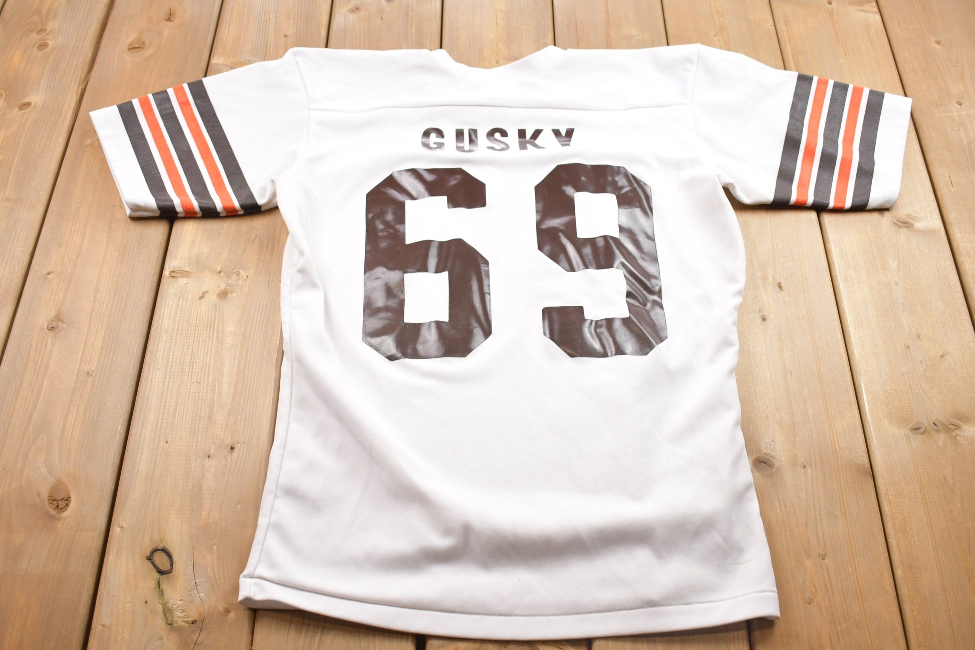 Vintage 1980s Rawling Gusky Number 69 NFL Graphic T-Shirt