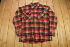 Vintage 1960s Pendleton Plaid Button Up Board Shirt