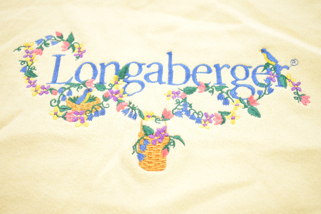 Vintage 1990s Longaberger Embroidered  Crewneck Sweater