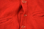 Vintage 1950s Blank Red Cardigan Sweater