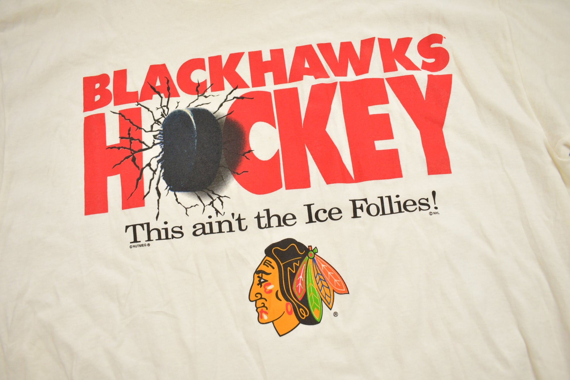 Vintage 1990s Chicago Blackhawks NHL Graphic T-Shirt