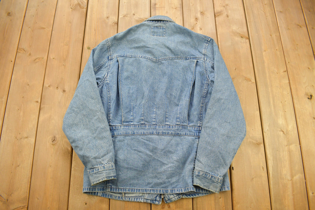 Vintage 1990s Levi's Silver Tab Denim Zip Up Shirt