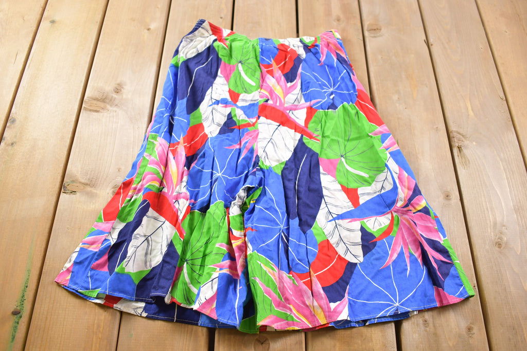 Vintage 1970s Color Mates Abstract Floral Skirt Size 24 * 23