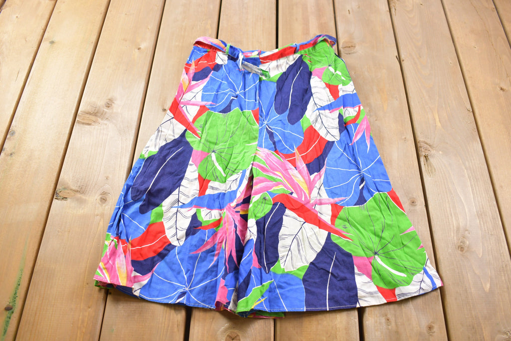 Vintage 1970s Color Mates Abstract Floral Skirt Size 24 * 23