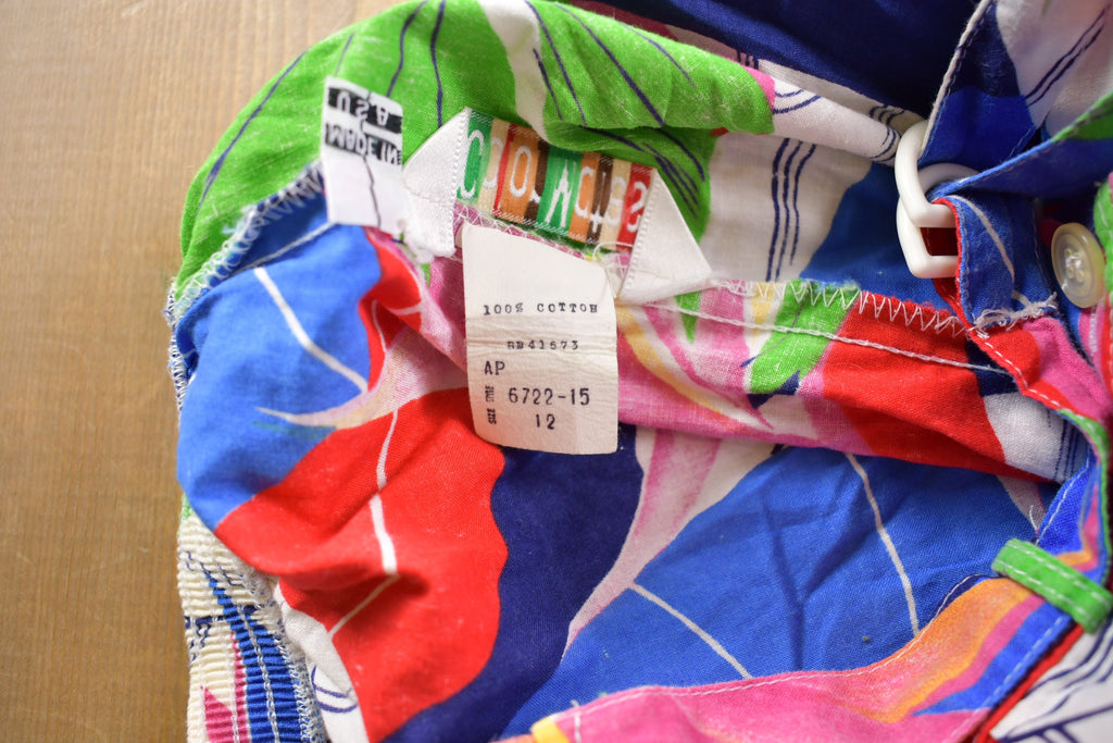 Vintage 1970s Color Mates Abstract Floral Skirt Size 24 * 23