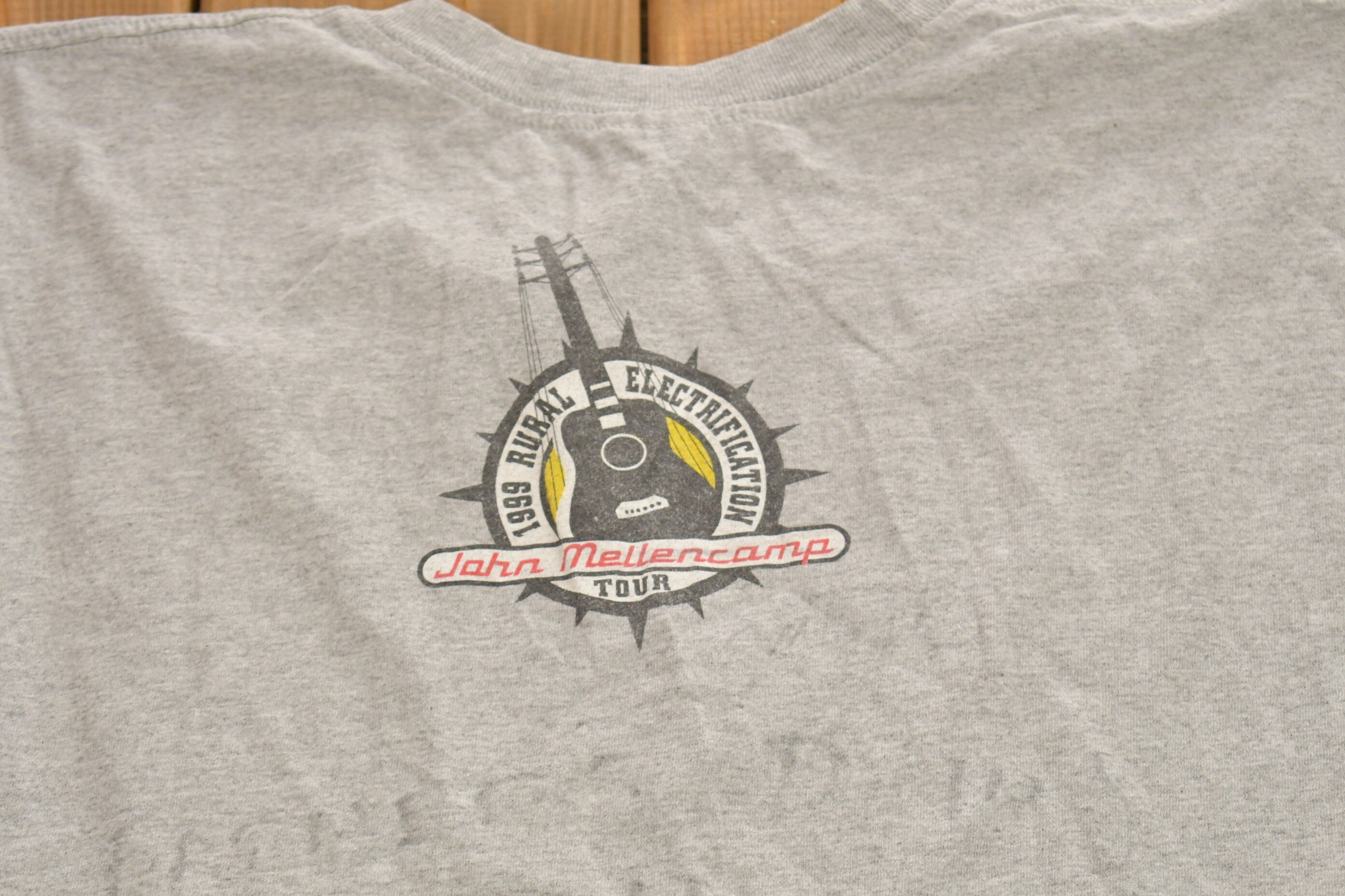 Vintage 1990s Johnny Mellencamp Rural Electrification Tour Band T-shirt
