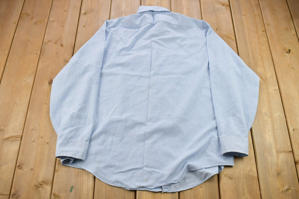 Vintage 1980s Red Kap Mr Exec Pin Striped Button Up Shirt