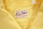 Vintage 1960s Easy Man By Campus Blank Yellow Button Up Shirt