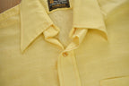 Vintage 1960s Gold Circle Blank Yellow Button Up Shirt
