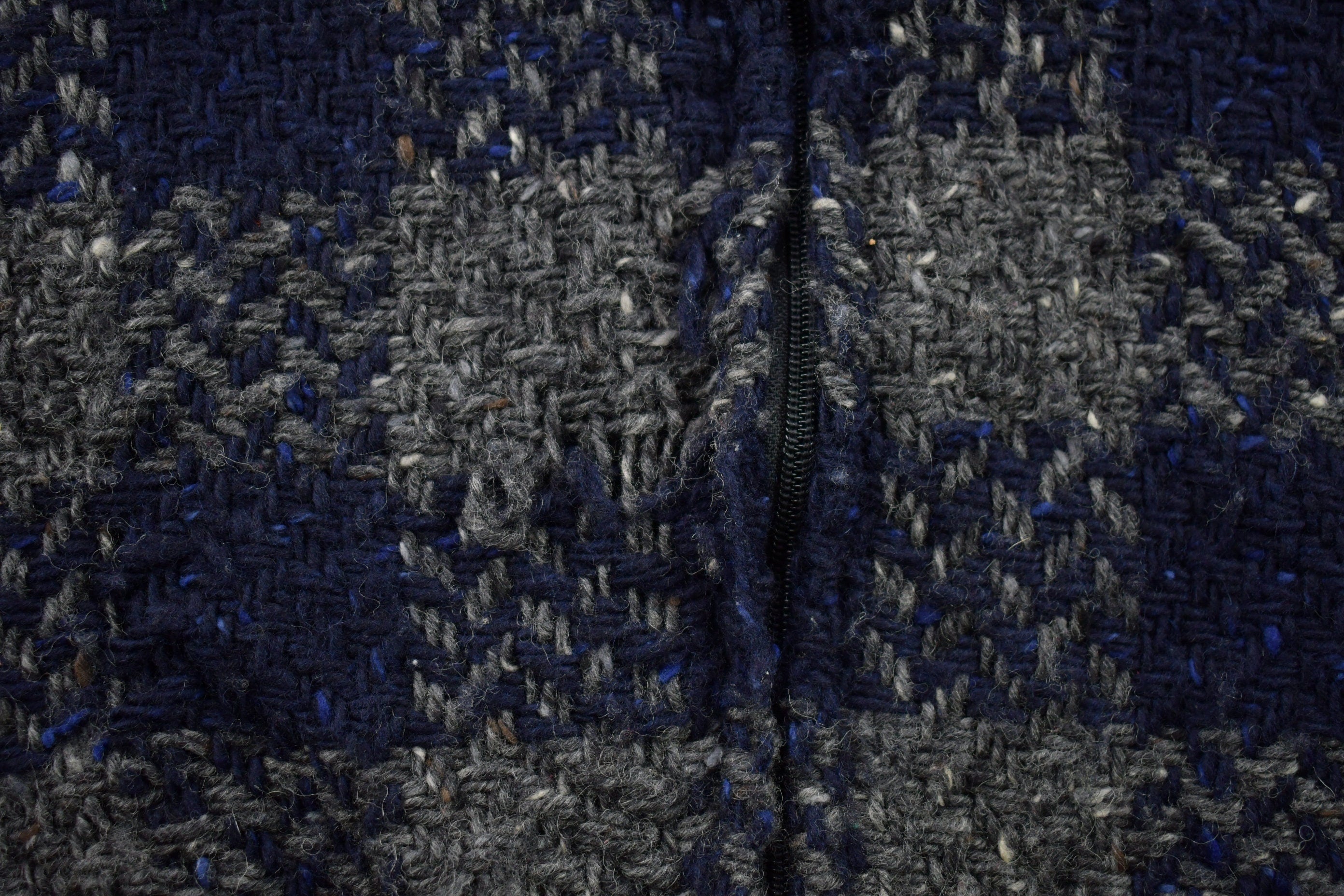 Vintage 1990s 100% Wool Knit Plaid Sweater Vest