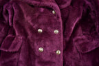 Vintage 1960s Sears & Roebucks Purple Plush Faux Fur Coat