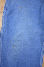 Vintage 1970s Big Smith Cut Off Jean Overalls Size 44 x 24
