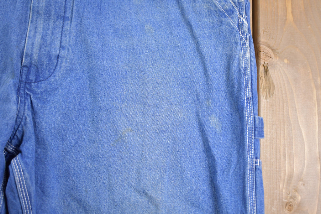 Vintage 1970s Big Smith Cut Off Jean Overalls Size 44 x 24