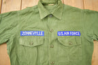 Vintage 1967 OG-107 US Air Force Military Sateen Shirt