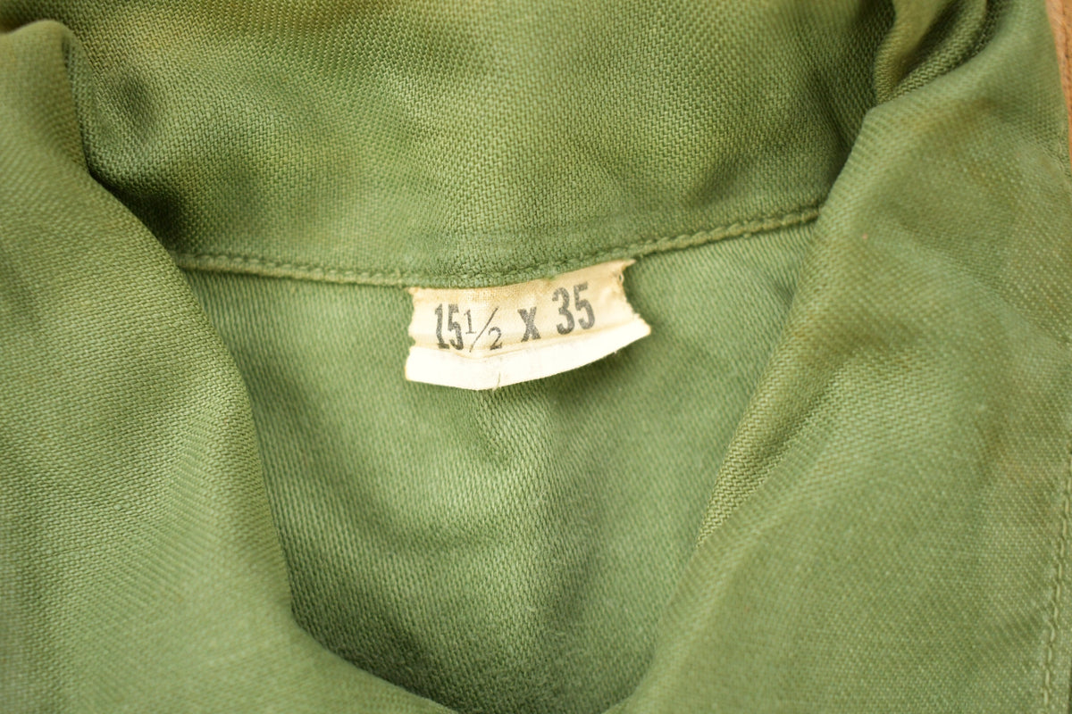 Vintage 1967 OG-107 US Air Force Military Sateen Shirt