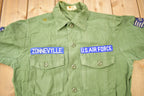 Vintage 1960s OG-107 US Air Force Military Sateen Shirt