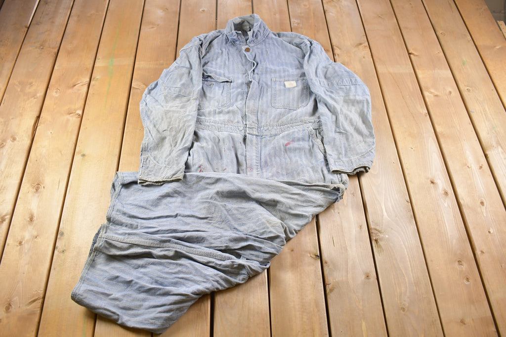 Vintage 1970s Distressed Big Mac Jumpsuit Size Medium