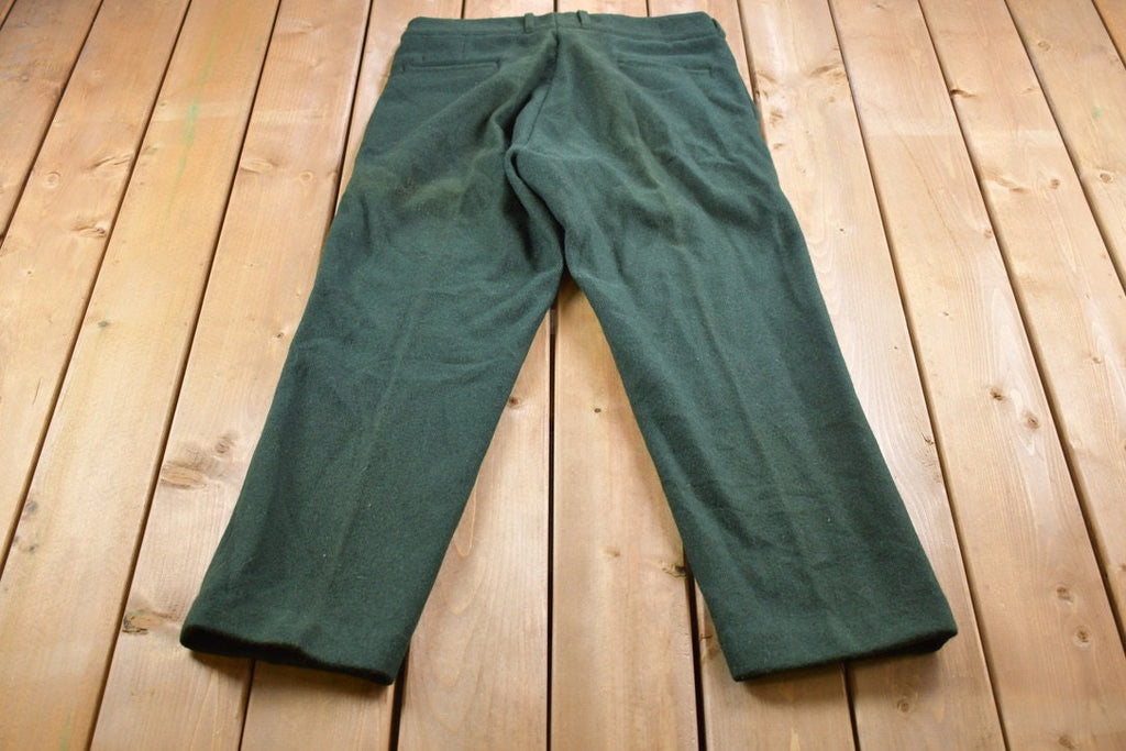 Vintage 1970s Green Johnson Trousers Size 26 x 30.5