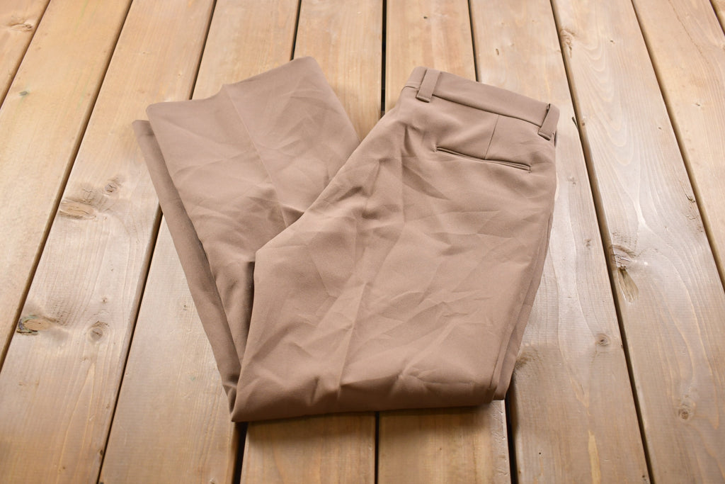 Vintage 1970s Brown Levis Panatela Trousers Pants Size 36 x 30.5