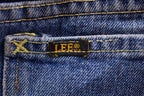 Vintage 1970s Distressed Lee Bell Bottom Jeans Size 28 x 33