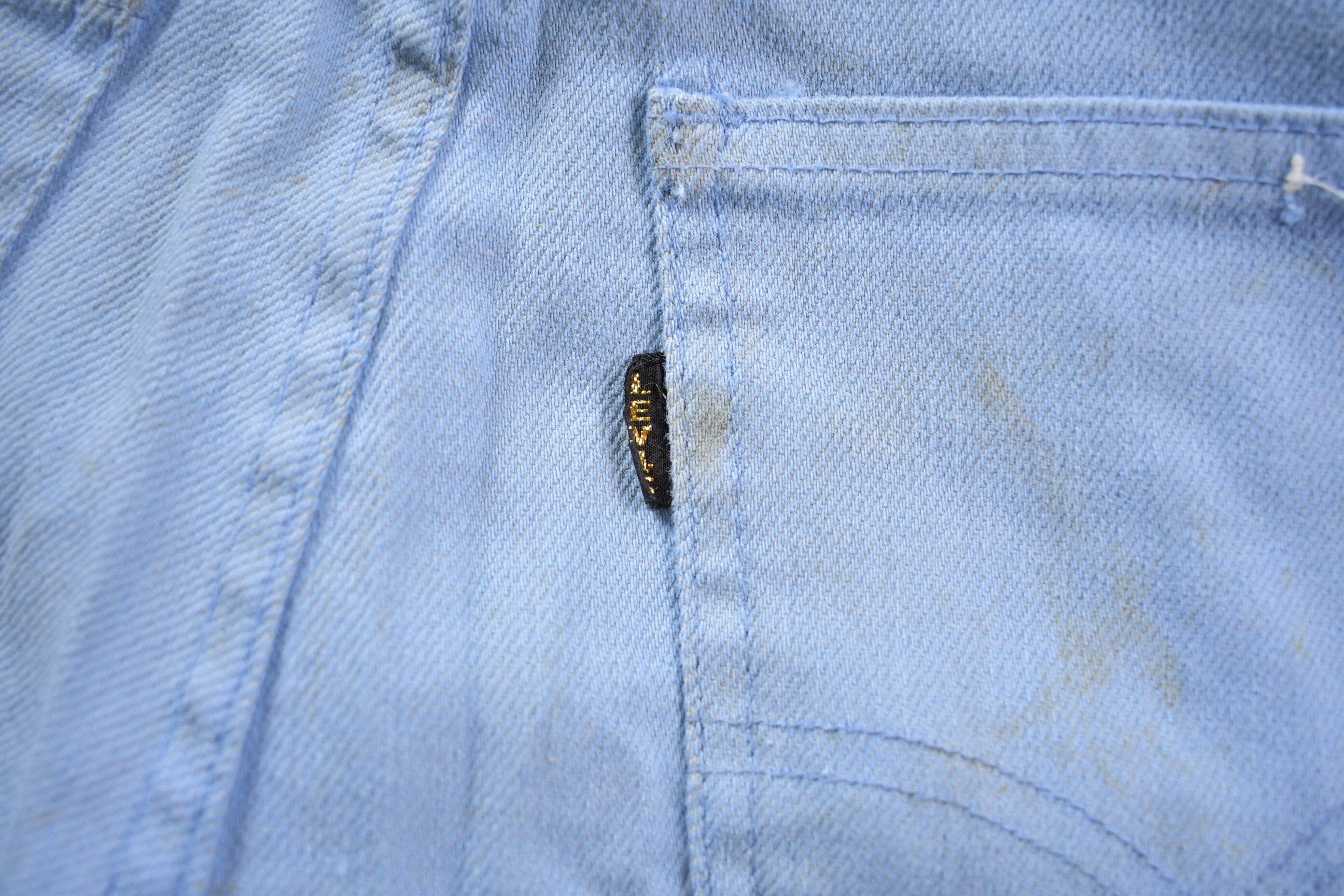 Vintage 1960s Levi's Black Tab Light Wash Jeans Size 28 x 29
