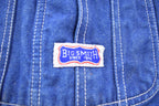 Vintage 1970s Big Smith Blue Denim Jean Overalls Size 39 x 29