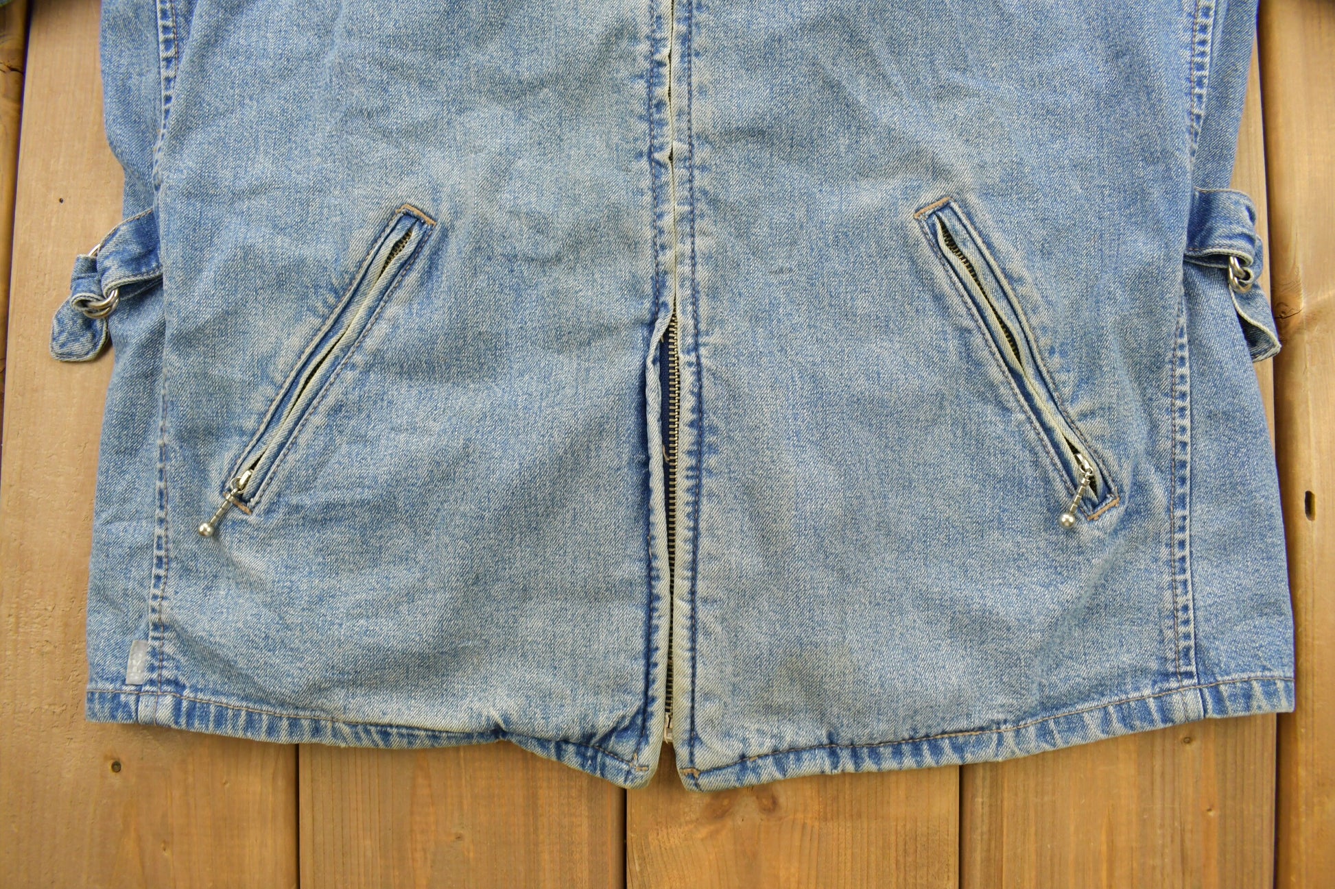 Vintage 1990s Levi's Silver Tab Denim Zip Up Shirt