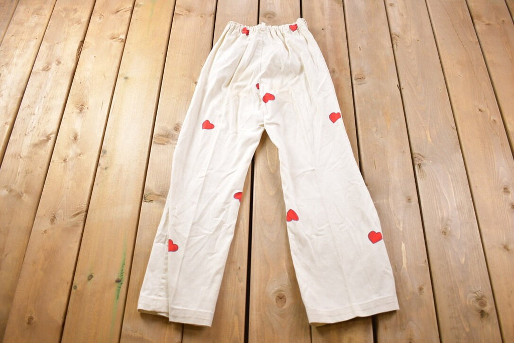 Vintage 1970s Hearts Pants And Vest Set