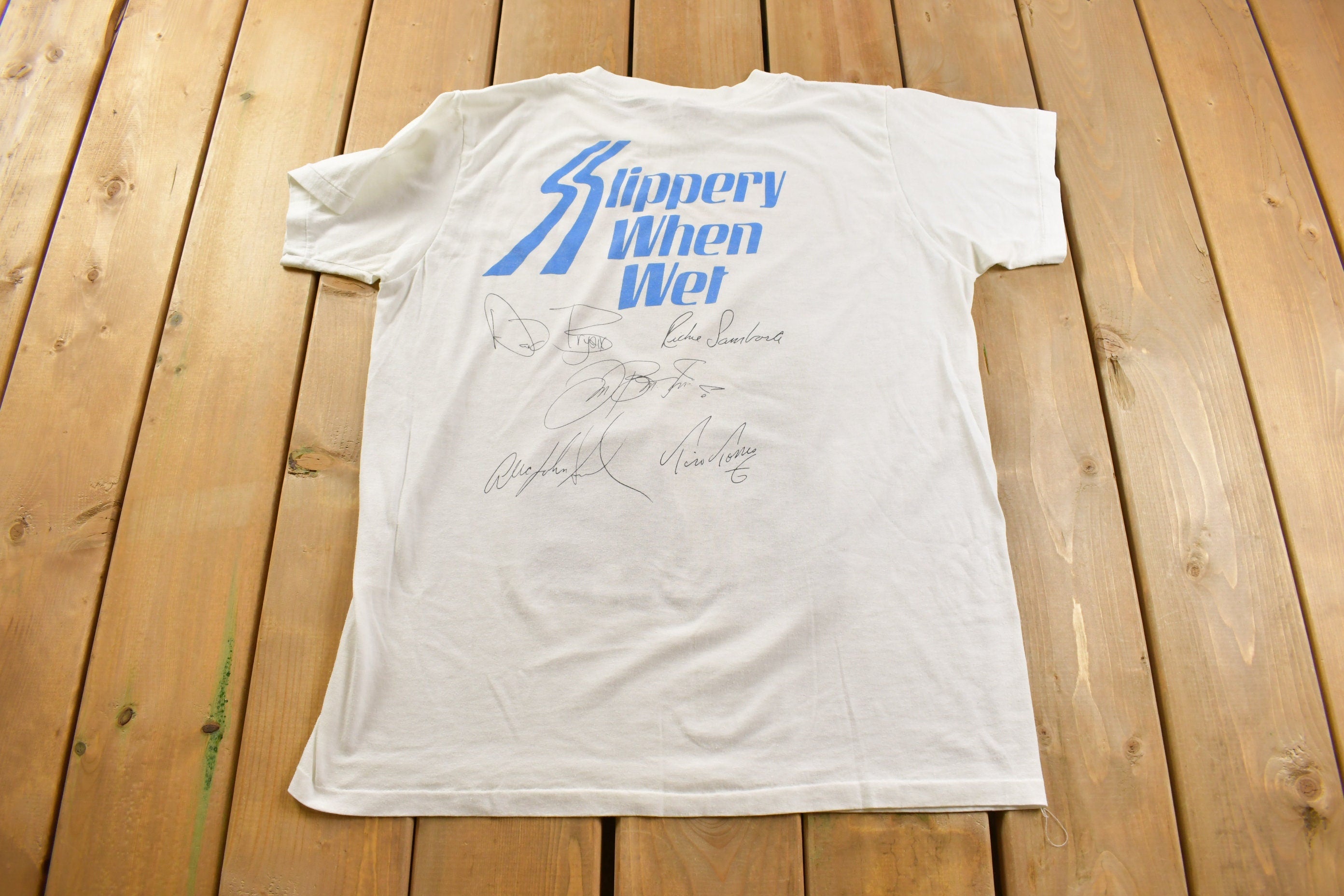 Vintage 1986 Bon Jovi Slippery When Wet Band T-shirt