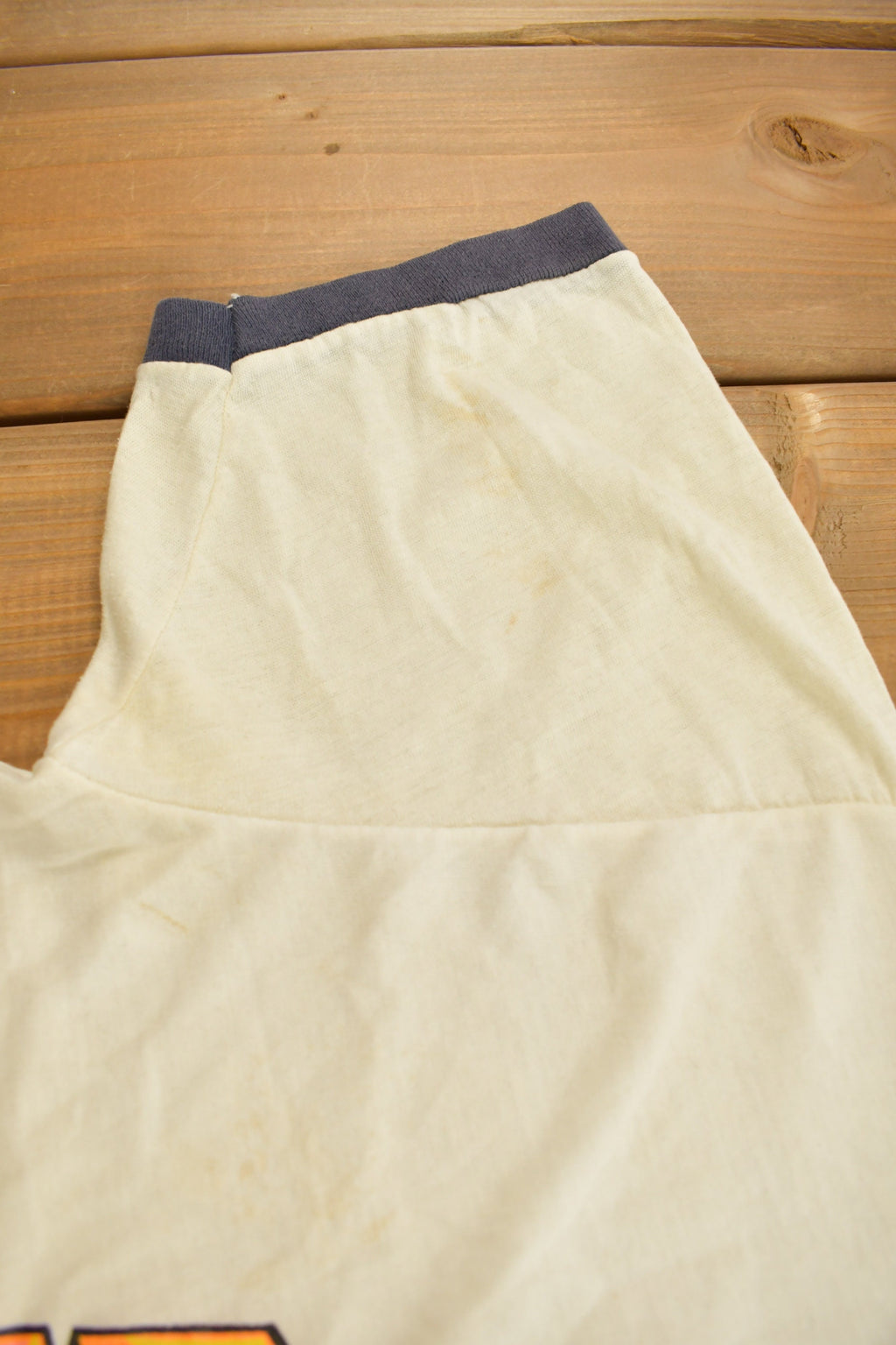 Vintage 1980s 55 Chevy Chevrolet Graphic Ringer T-Shirt