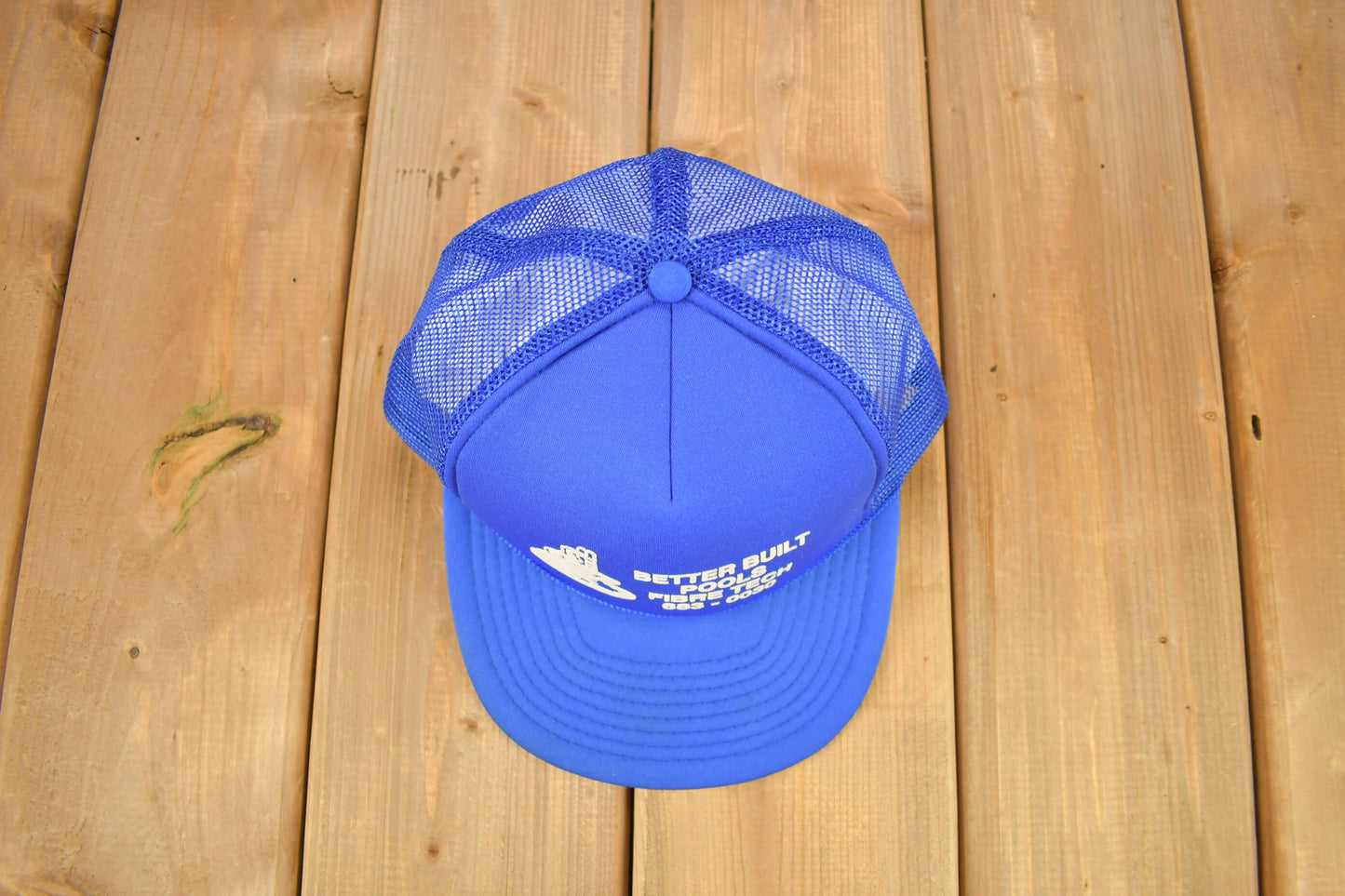 Vintage 1990s Better Built Pools Fibre Tech Trucker Hat / OSFA / Vintage Snap Back / Souvenir Cap