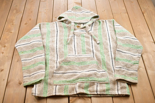 Vintage 1990s Earth Ragz Baja Hoodie / 90s Hoodie / Vintage Sweater / Vintage Baja Hoodie / 90s Baja Hoodie / Mexican Baja Hoodie