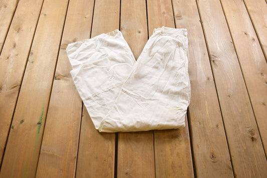 Vintage 1990s White Denim Jeans Size 24.5 x 31.5 / American Vintage / Workwear / Streetwear / Vintage Pants