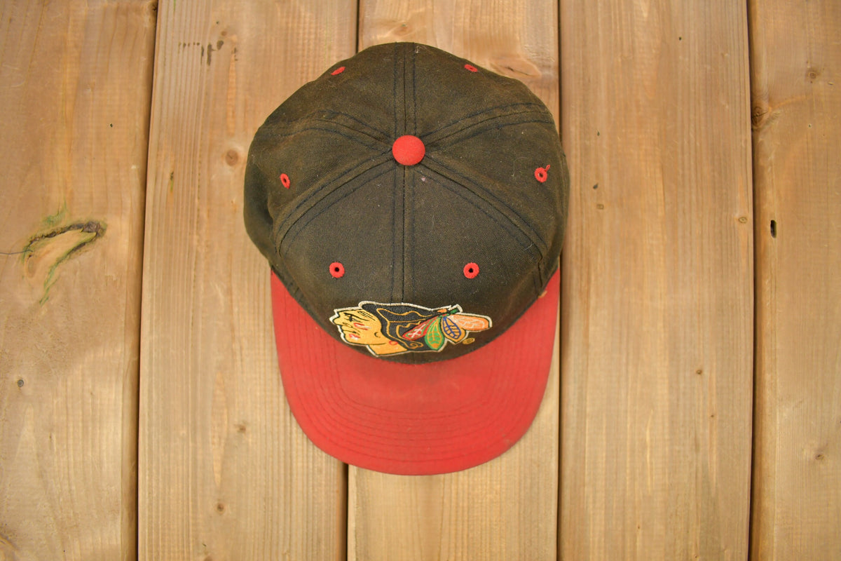 Vintage 1990s Chicago Blackhawks NHL Sports Specialties Snap Back Hat