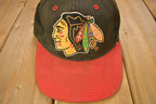 Vintage 1990s Chicago Blackhawks NHL Sports Specialties Snap Back Hat