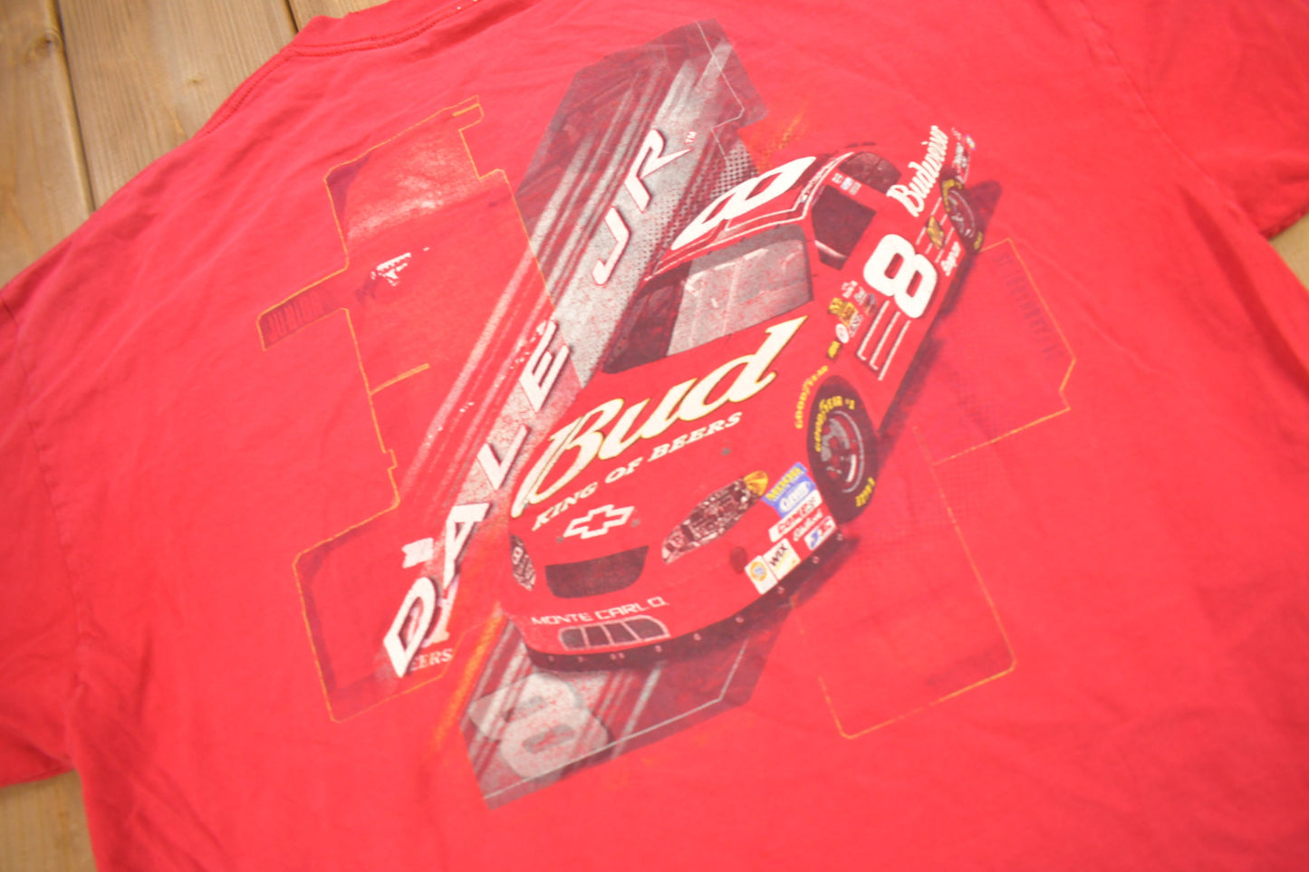 Vintage 1990s Dale JR #8 NASCAR Racing  T-Shirt / NASCAR Racing / 90s Streetwear / Sportswear