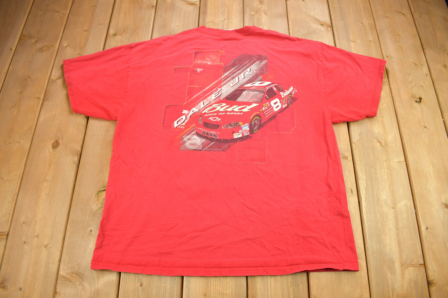 Vintage 1990s Dale JR #8 NASCAR Racing  T-Shirt / NASCAR Racing / 90s Streetwear / Sportswear