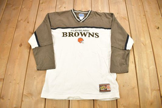 Vintage 1990s Cleveland Browns NFL Youth Size Sweatshirt / Embroidered / Sportswear / Athleisure / Americana