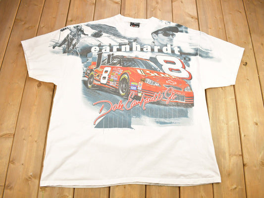 Vintage Y2K Dale Earnhardt Jr NASCAR All Over Print T-Shirt / Chase Authentics / Sportswear / Horse Power