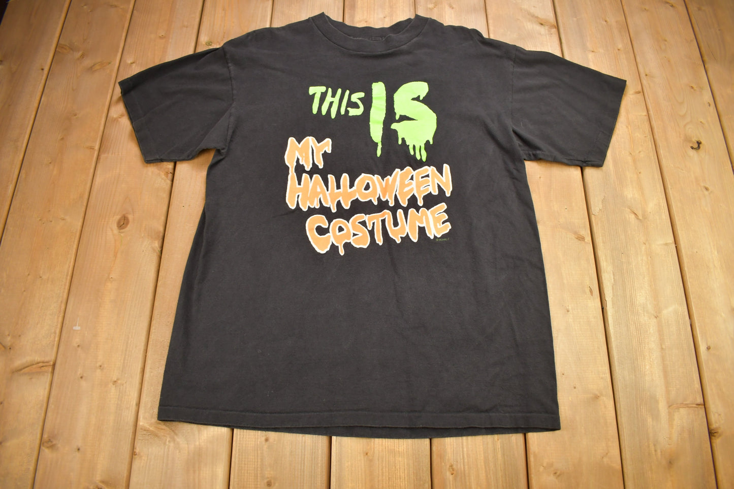 Vintage 1990s "This Is My Halloween Costume" Stanley Desantis Graphic T Shirt / Halloween Graphic Tee / Single Stitch / Made In USA