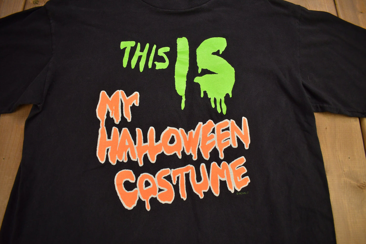 Vintage 1990s "This Is My Halloween Costume" Stanley Desantis Graphic T Shirt / Halloween Graphic Tee / Single Stitch / Made In USA